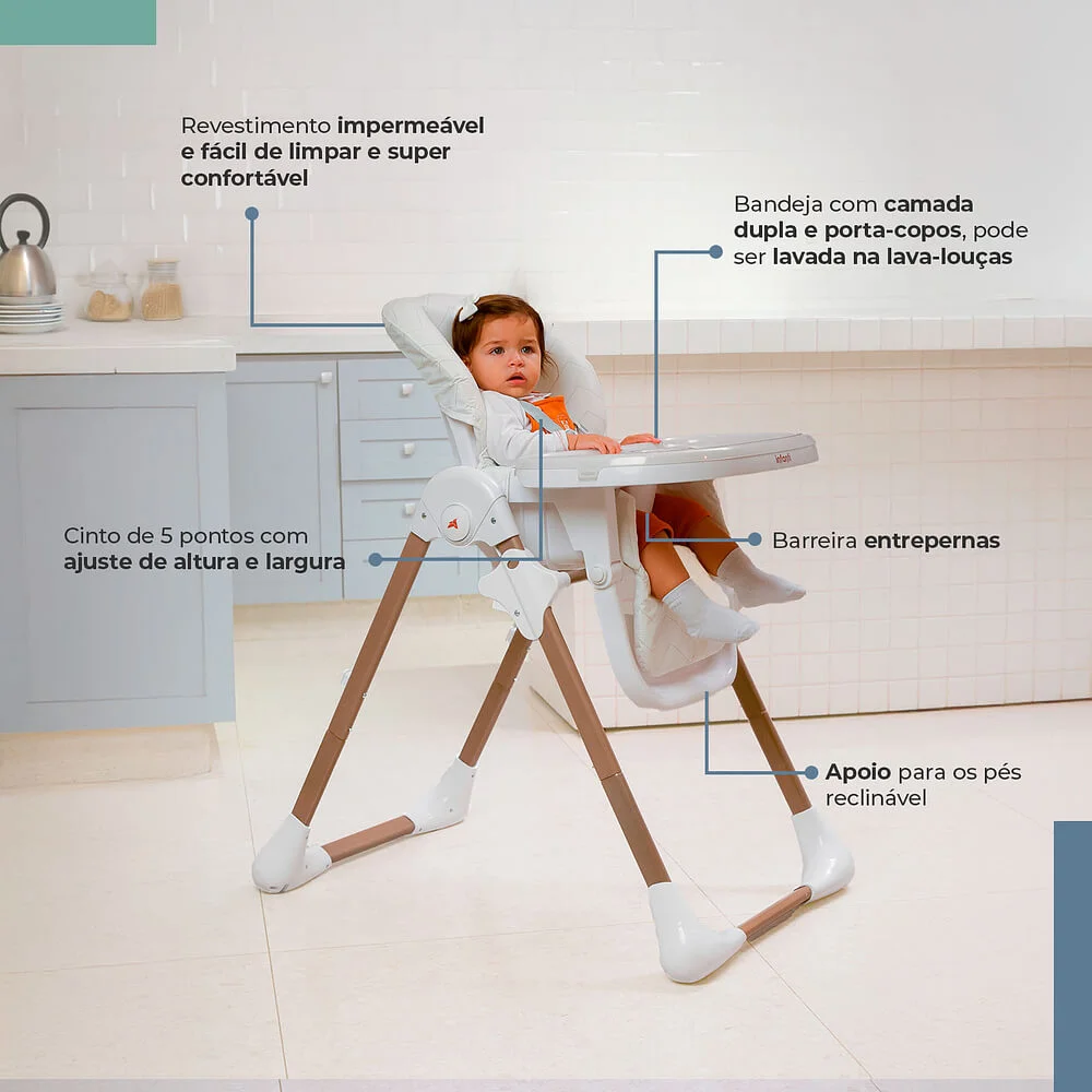 Cadeira de Refeição Panacota - Infanti (6 meses a 23 Kg)
